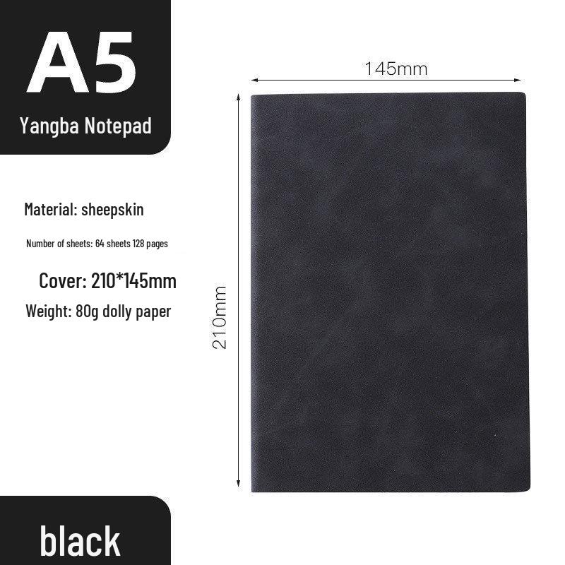 A5 Retro Sheepskin Notebook Set with Pen – Custom Softcover for Business or Student Use