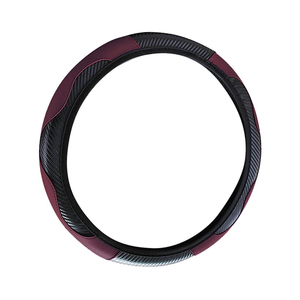 38CM Steering Wheel Cover Carbon Elastic Handle Sleeve Non Slip Steering Wheel Cover for Car