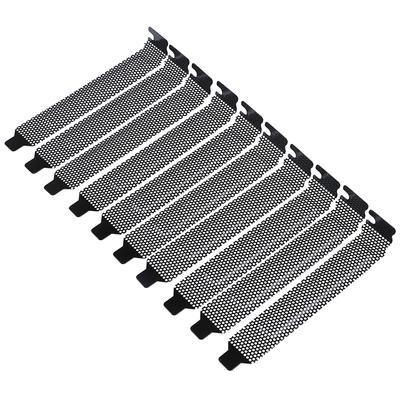 10Pcs  Black Pci Slot Cover Dust Filter Blanking Plate Hard Steel