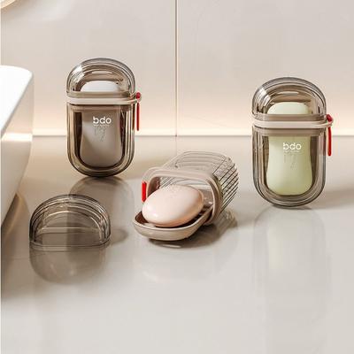 Travel Soap Dish With Drain Water Bathroom Supplies Portable Gadgets For Traveling Holder Container Accessories Case Storage Box