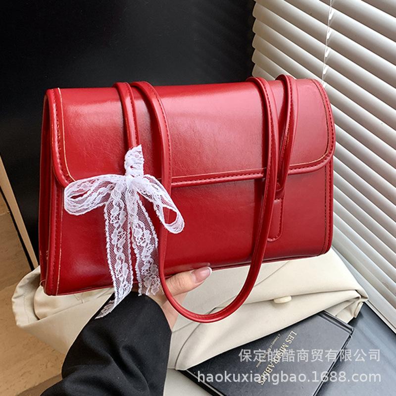 

Simple and versatile bag women s large capacity 2025 new summer shoulder armpit bag casual texture commuter tote bag белый