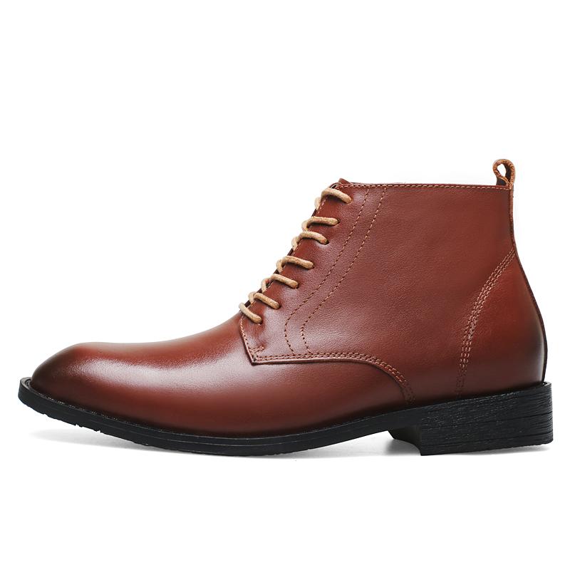 Premium Handcrafted Full-Grain Leather Oxford Boots, Classic Dress Shoes, Sleek Formal Style for Business Meetings & Office Wear