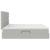 LED Storage Bed with Mattress Light Grey 200 x 200 cm Velvet