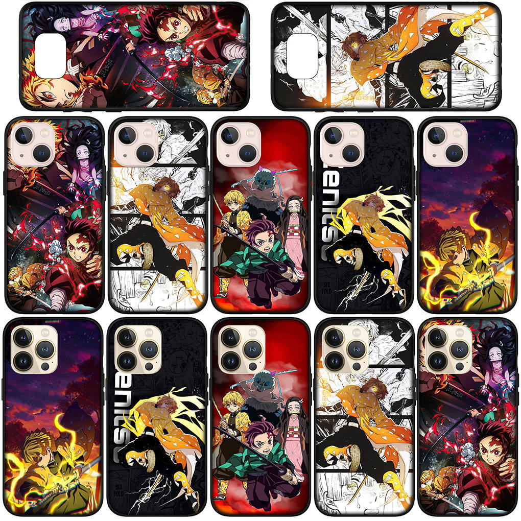 Phone Case for Samsung Galaxy S25 S24 S23 iPhone 16 15 Xiaomi Redmi Note 14 13 12 16E 11 Pro Max OPPO Moto Huawei Demon Slayer Agatsuma Zenitsu Cover