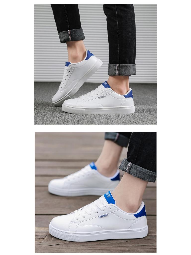 Spring 2024 Men's White Sneakers - Korean Style, Trendy, Versatile, Casual Sports Fashion Footwear for Teens