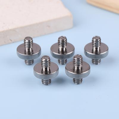 5 Stuks 1/4" Mannelijk Naar 1/4" Mannelijk Schroefdraad Metalen Adapter 1/4 Inch Dubbele Mannelijke Schroefadapter Voor Statief Camera Accessoires