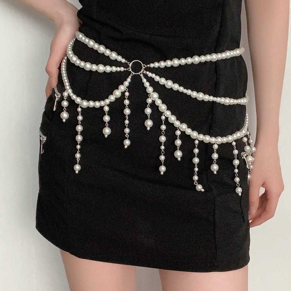 Tassel Thin Waist Chain Belt Multilayer Women Body Chain Belt Fashion Body Jewelry  Streetwear
