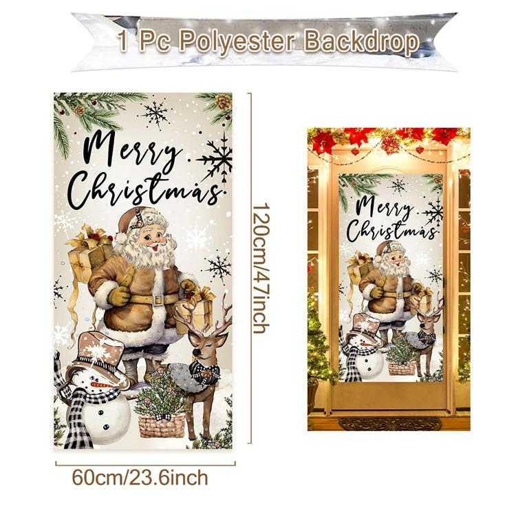 

Рождественский баннер флаг Дед Мороз рождественская елка баннер Рождественское украшение для дома 2025 Рождественские украшения подарки Навидад Новый год