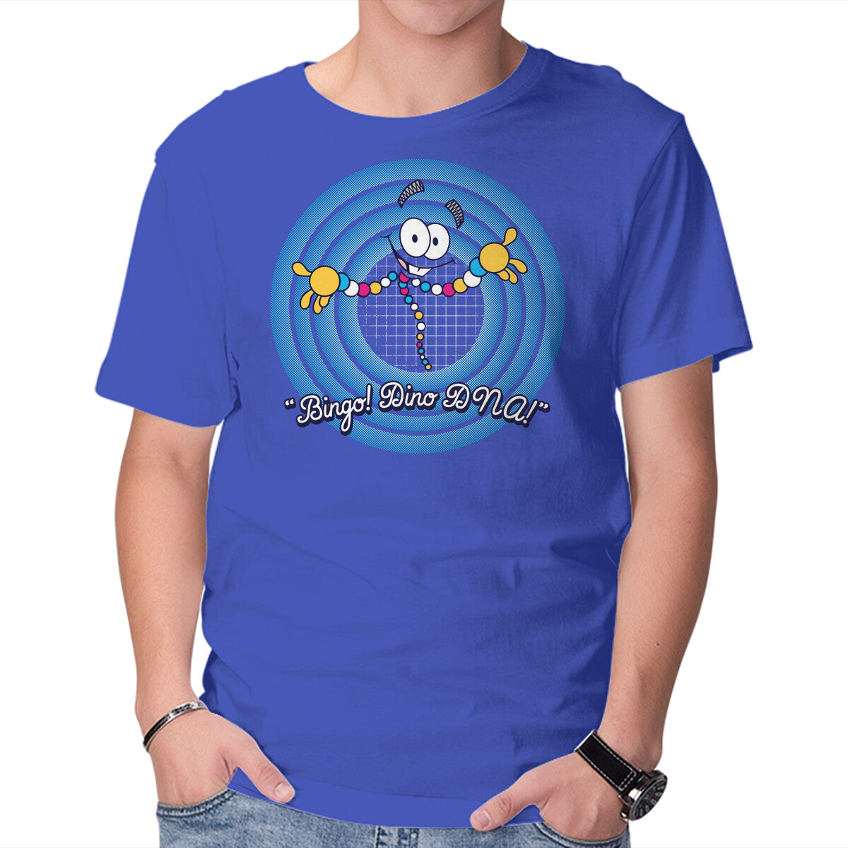 Unisex Crew Neck T-Shirt Dinosaur DNA Graphic Short Sleeve Casual Tee XXL