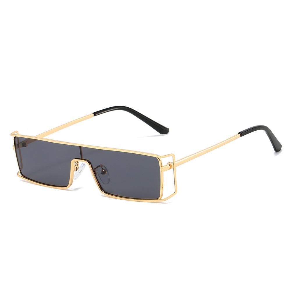 

Ins New Luxury Integrated Metal Hollow Women Sun Glasses Personality Fashion Future Technology Sense Men Trend Glasses UV400 as picture