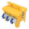 Portable Power Distributor 3 Pin CEE Outlets and 3 Prong Female Sockets Water Proof Receptacle Box for Indoor Outdoor