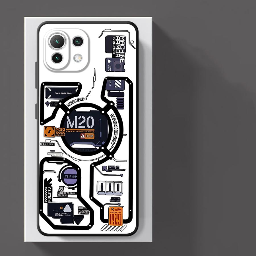Funda Phone Cover Case for Xiaomi Poco F8 M5 M3 M4 M7 Pro C75 X3 X4 X5 X7 Pro C50 F1 C71 C61 F3 Retro Mecha Style
