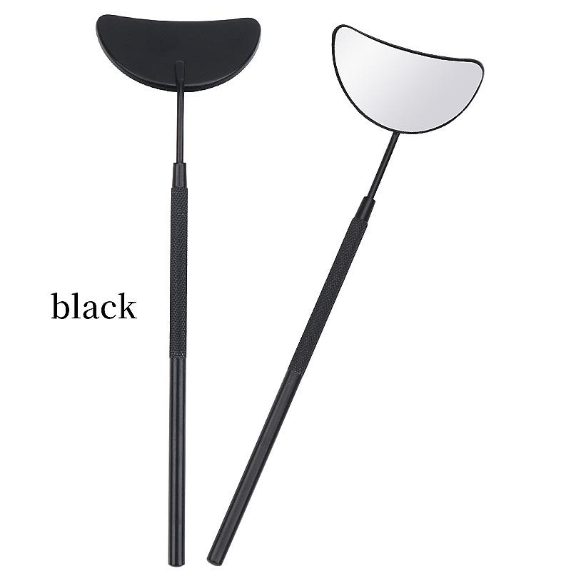 Crescent-shaped Stainless Steel Handheld Mirror for Eyelash Extensions