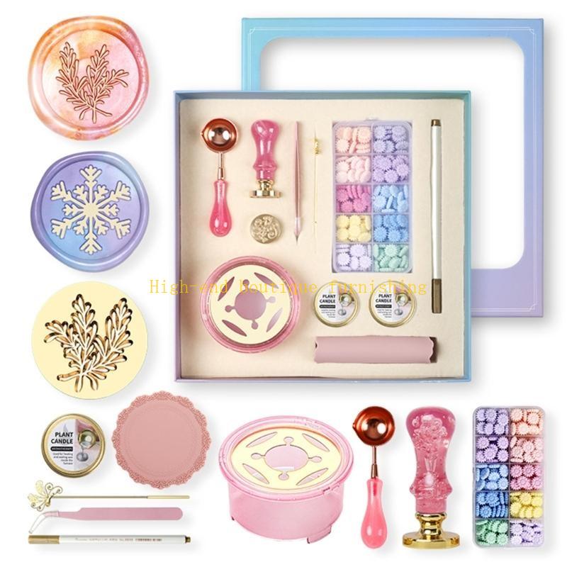 Wax Seal for Wedding Invitation, Gift Card Decor, 240 Pcs Wax Seal Beads with Wax Warmer, Wax Seal Stamp,