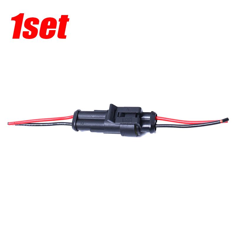 

5/комплект 2-контактный водонепроницаемый автомобильный разъем комплект 2P штекер гнездо автомобильный электрический провод клеммный адаптер с кабелем