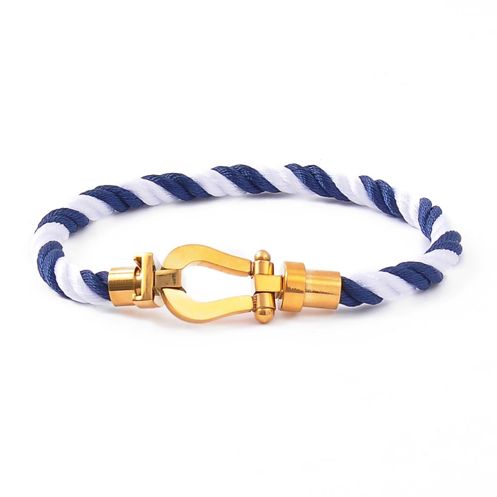 European and American Stainless Steel Nylon Rope Hand Rope Men and Women Couple Casual Trendy Color
