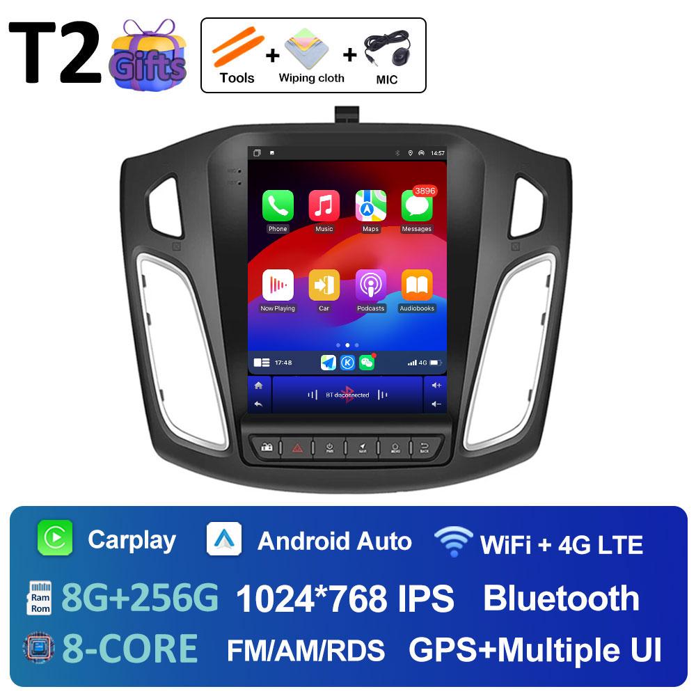 Android 14 Auto Radio Player  For Ford Focus 3 Mk 3 2011 2012 2013 2014 - 2019 DSP Stereo Cooling Fan 2.5D Touch Screen No 2 Din