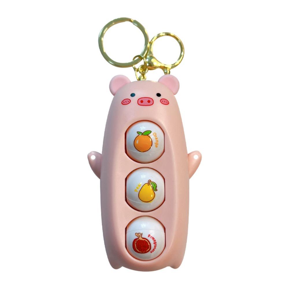 Panda Deer Pig Face Makeup Toy Keychain Plastics Press Face Changing Toy  Kids Playing Supplies