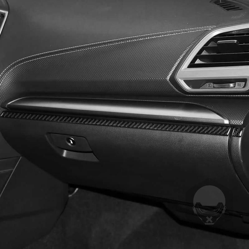 Real Carbon Fiber Car Accessories Passenger Dashboard Strip Soft Sticker For Subaru Forester SK 2024