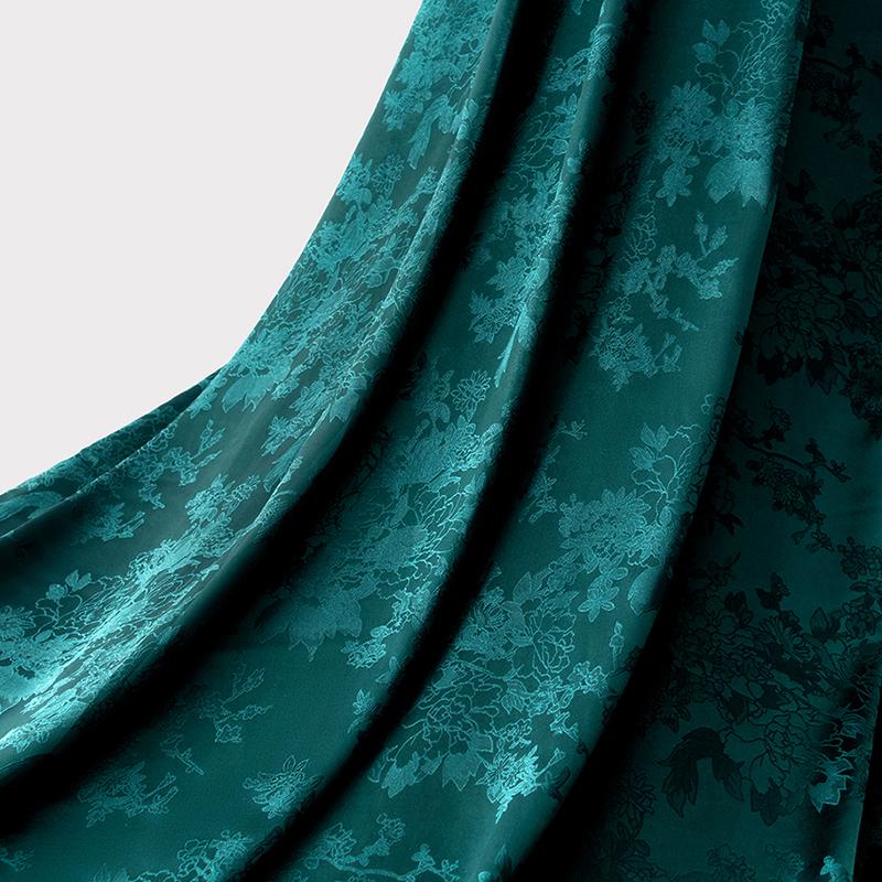 1M/Roll Polyester DIY Brocade Fabric Crafts Chinese Cheongsam Fabric Imitation Silk Fabric Floral Jacquard Satin Upholstery
