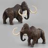 Wildlife Mammoth Family Toy Set - Solid Plastic Elephant Models