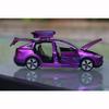 Diecast Model X Cars Toy, 1:32 Scale Pull Back Toy Car Model X90 Tesla Alloy, Pull Back Alloy Vehicle Door Opening with Lights and Music, Kids Toys