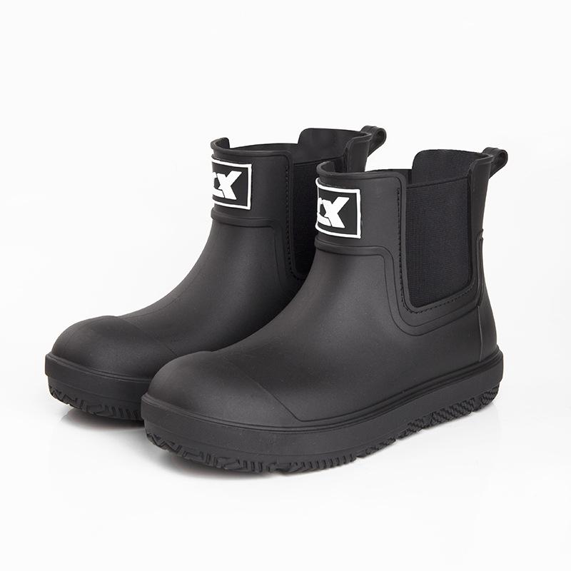 

Water shoes couple rain shoes women s short men s rain boots elastic band high-grade waterproof glue shoe size 36
