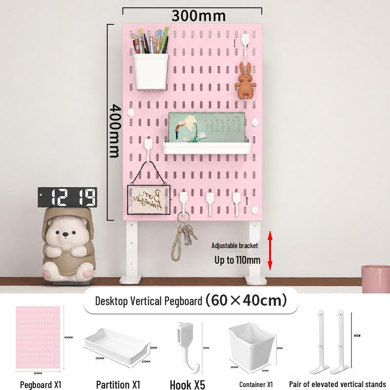 Desktop DIY Pegboard: Large Accessory Holder for Office or Home Desk, Clamp-Standing Storage, Hanging Rack, Countertop Decoration Display.