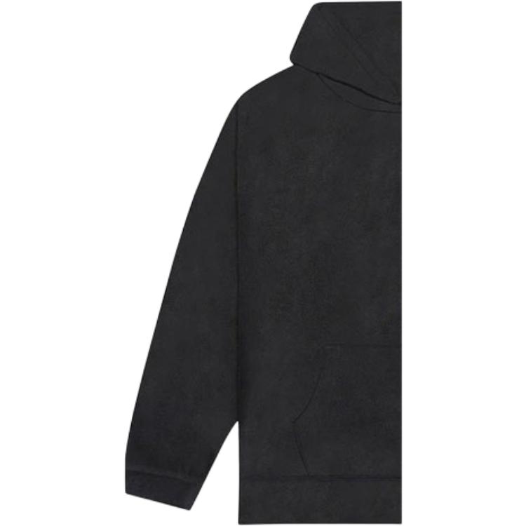 Fear of God Essentials Polar Fleece Hoodie Unisex Tops Dark-Slate Black FOG-FW20-338