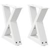 VidaXL Coffee Table Legs 2 Pieces White 30 X (30-31,3) Cm Steel 4012677