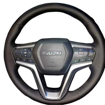 Auto-Lenkradabdeckung für Isuzu D-MAX 2021 2022 Handgenähtes Mikrofaserleder Original-Lenkradgeflecht