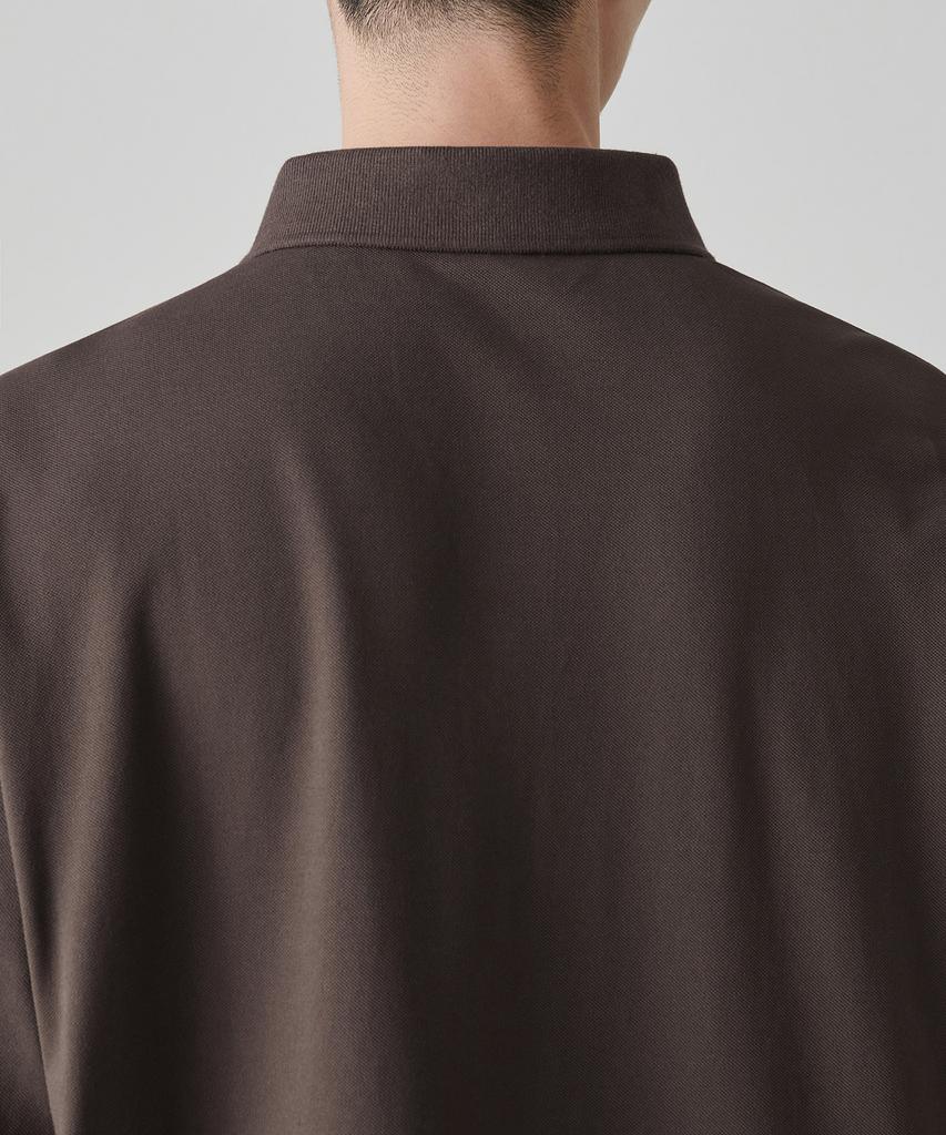 MUSINSA STANDARD [Cooltandard] Relaxed Fit Pique Polo Shirt [Dusty Brown]