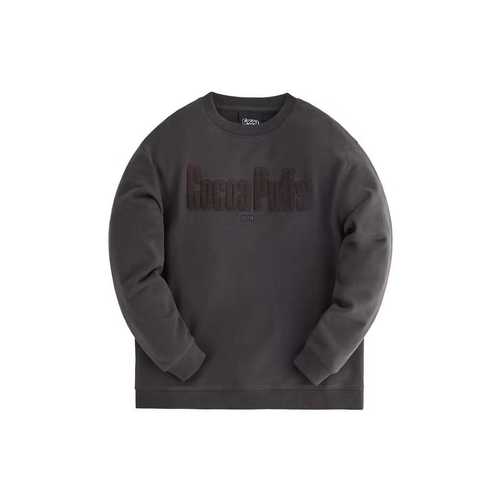 Kith Printed Letter Loose Fit Crewneck Long Sleeve Sweatshirt Unisex sweatshirt Gray KHT030064-211