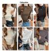 2024 Women's Ribbed Raglan Sleeve Semi-High Neck Base Layer Shirt
