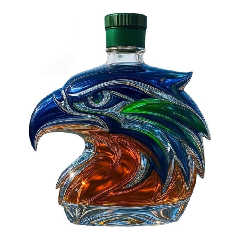 Handcrafted Crystal Glass Multifunctional Beverage Dispenser Feature Artistic Seahawk Shape Ideal For Home Pubs Decors