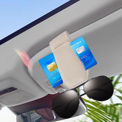 Brillenhalter-Clip für Auto Karten-Ticket-Halter Ständer Auto Innenraum Organizer Magnetischer Autozubehör-Halter Auto Sonnenblende Sonnenbrille