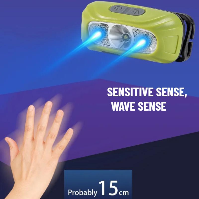 Portable Mini Sensor Headlamp LED Strong USB Rechargeable Head Light Flashlight Night Fishing Camping Headlights Front Lantern