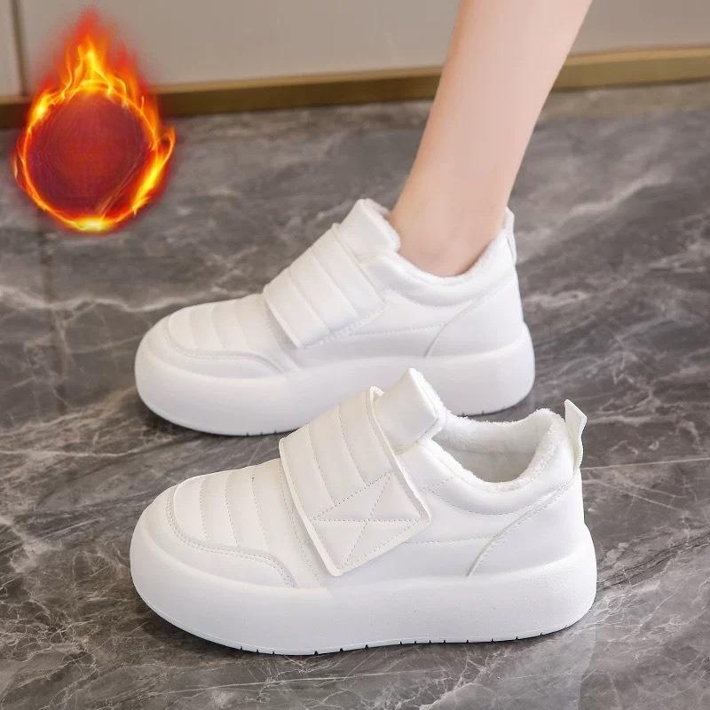 Women's Fur One Thick Bottom Winter Lightweight Warm Snow Boots Non-slip Wear-resistant Casual Sneakers Cotton Boots Board Shoes