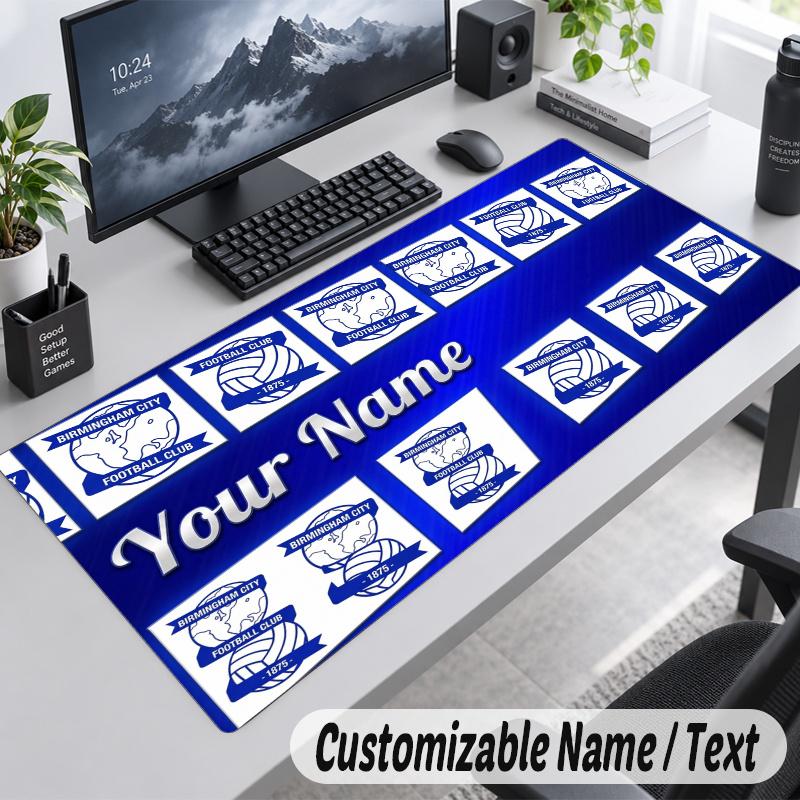 Birmingham City Personalized Large Mouse Pad Custom Name Text Extended Desk Mat Gaming Mousepad