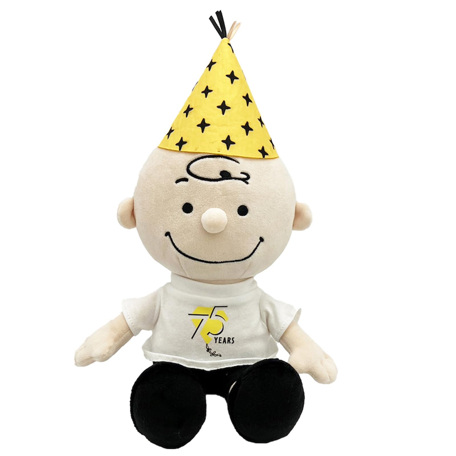 

Nakajima Corporation Peanuts Snoopy 75th Anniversary Party Hat Plush Charlie H14 x W14 x D16cm Toy, Small, Brown, 214126-25,