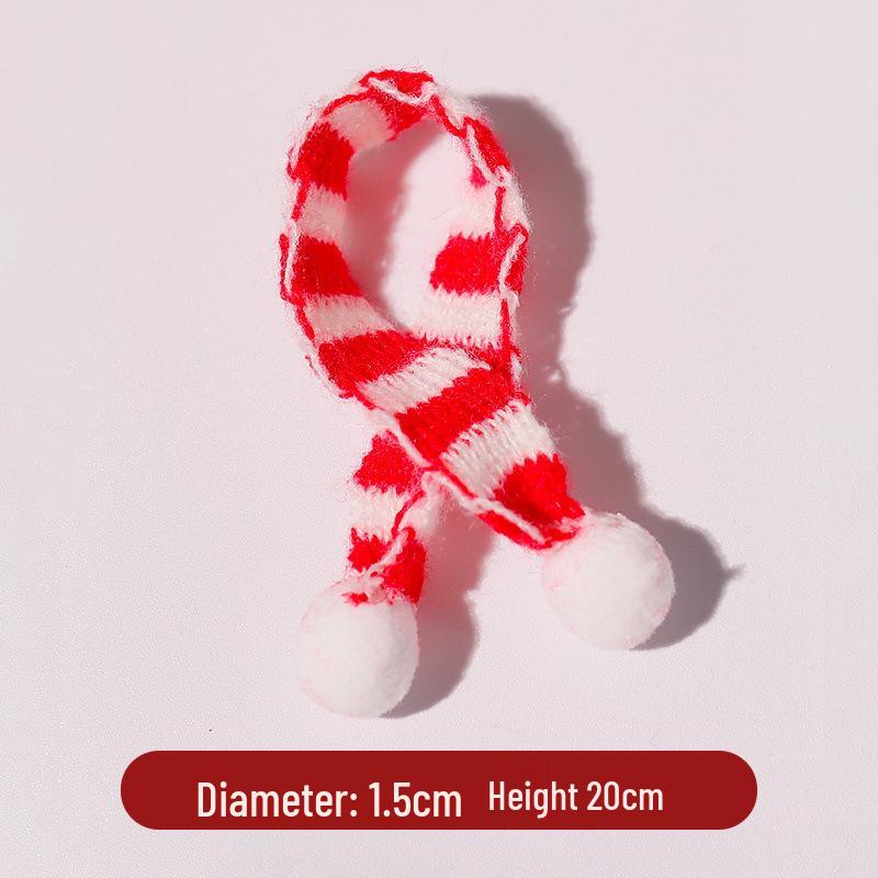 Mini Red Woolen Christmas Hat Hair Clip - Cute Dress-Up Accessory for Wine Bottles