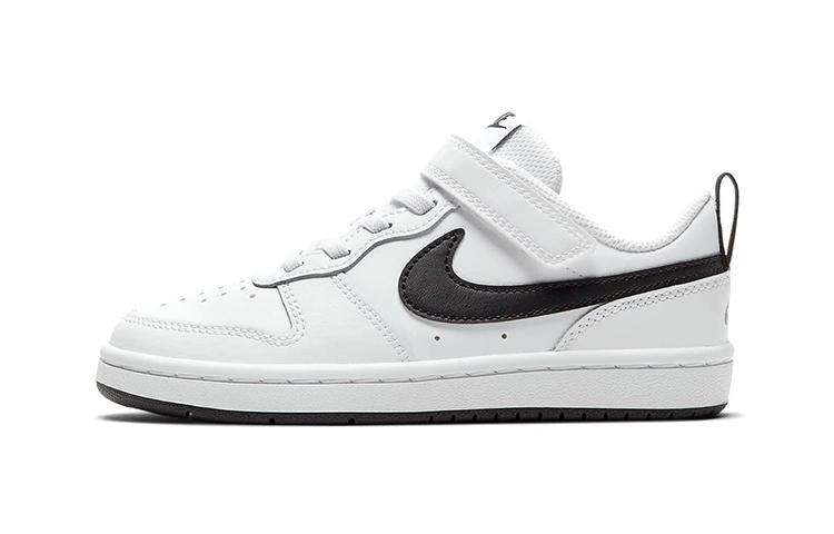 Nike Court Borough Low 2 White Black PS BQ5451-104 28