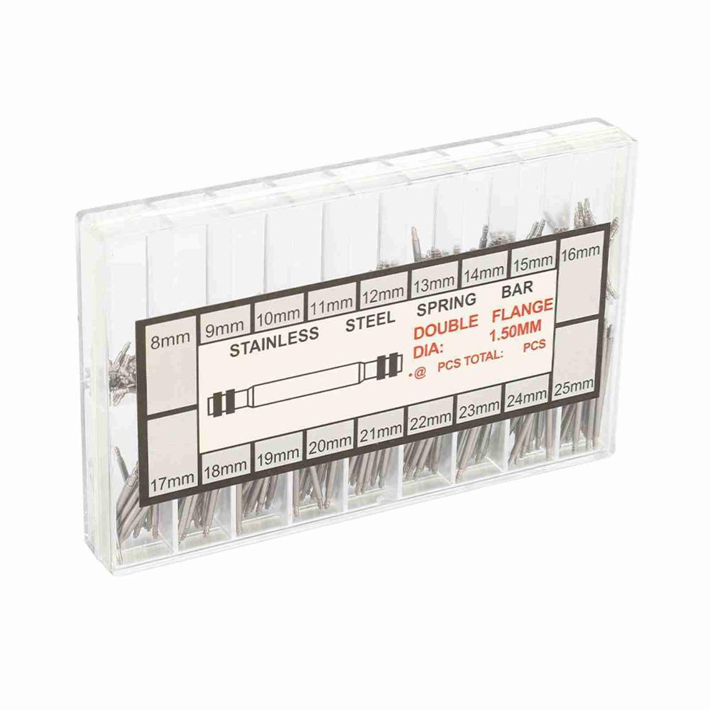 Full Set Stainless Steel Watch Band Spring Bars 8-25mm Size Watch Repair Tool Strap Link Pins DIY Watch Repair