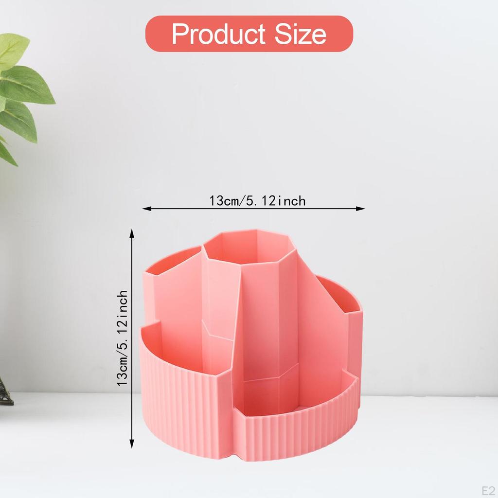 Pencil Holder, Rotating Pen Desk Organizer, Marker PP Material Container, Five