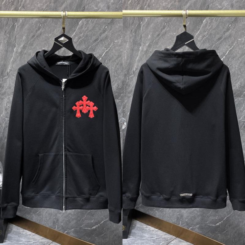 2025 Chrome Heart Hoodie: Casual Loose-Fit Zip-Up for Men & Women