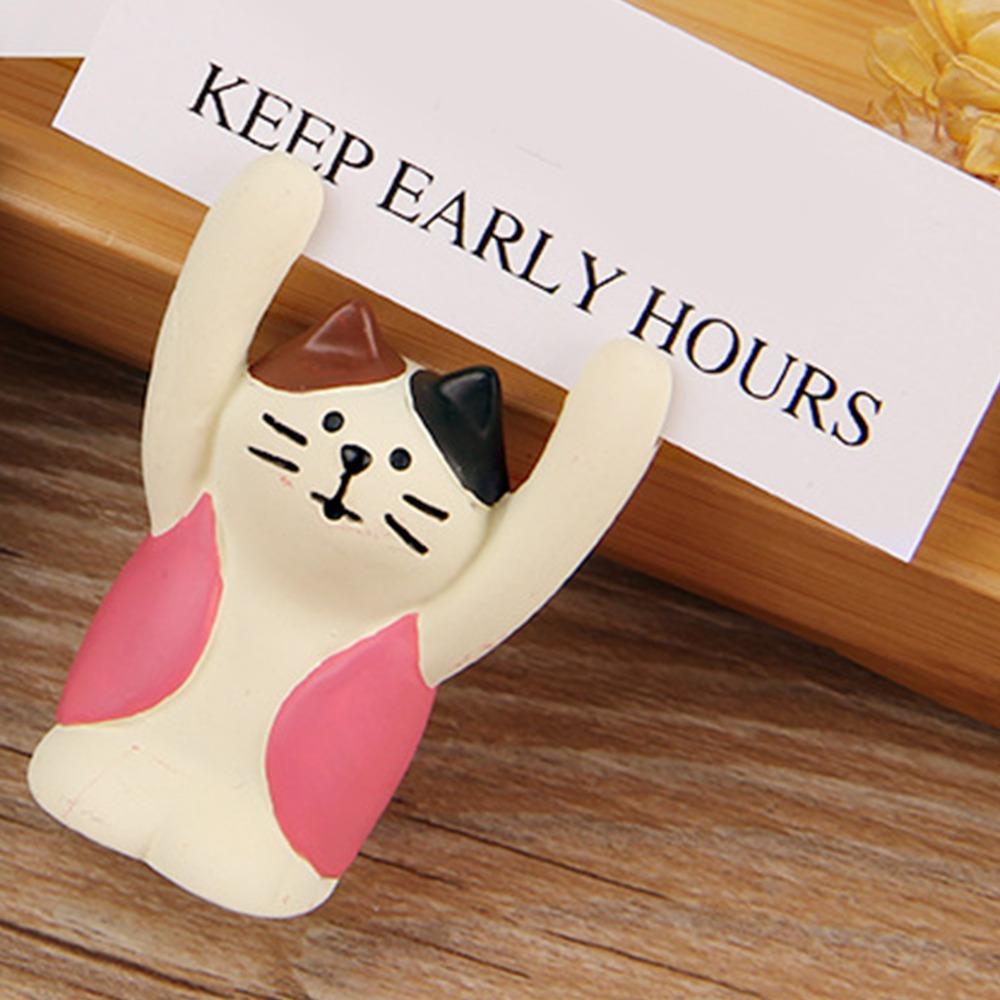 Animal Shaped Table Number Holder Pink Photo Card Stand Decorative Desk Decoration Clip  Office Use
