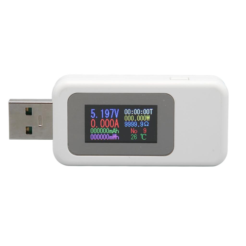 USB Tester 0‑6.5A Current 4‑30V Voltage Color Display USB Tester Multimeter for Mobile Phone