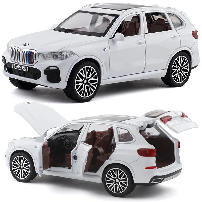 1/32 BMW X5 SUV Legierungsauto Druckgussmodell Simulation Sound & Licht Pull-Back Spielzeug Sammlung Dekorative Geschenk Jungen Hausdekoration