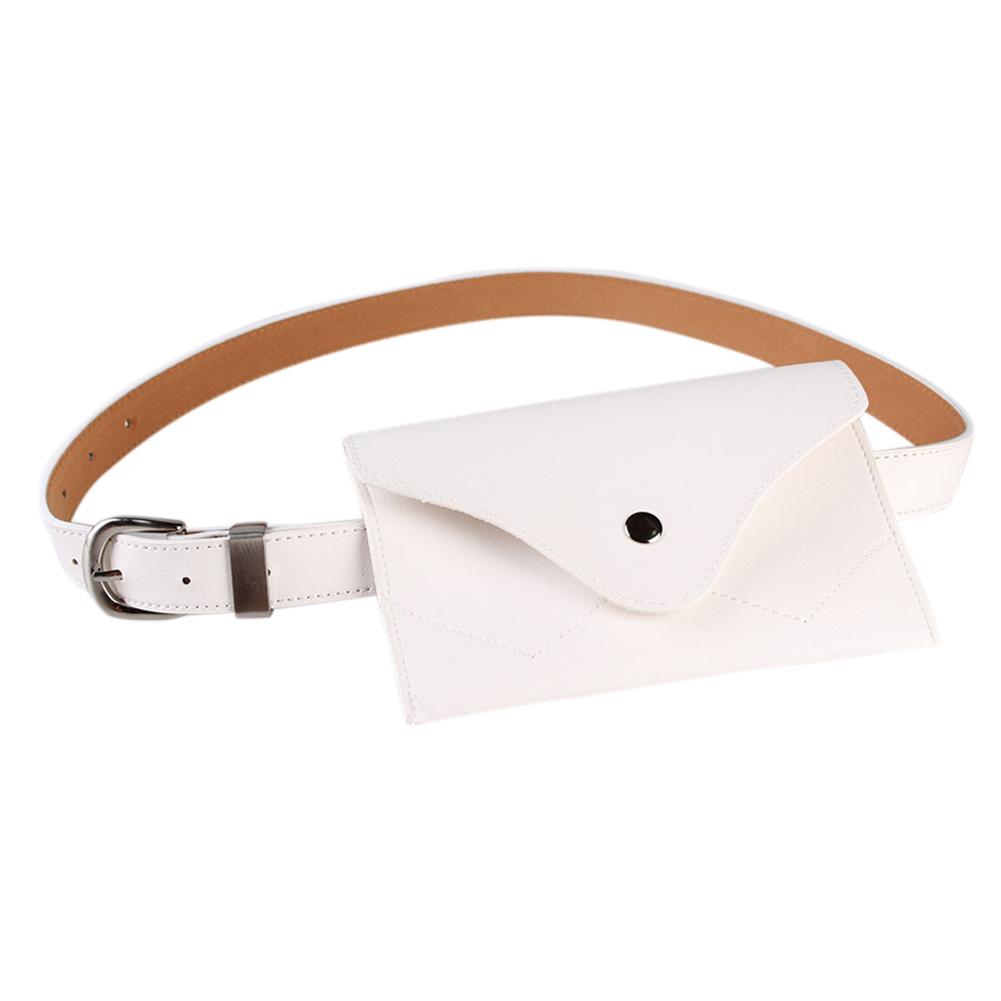 Women Simple Fashion Adjustable Belt Elegant All-match Pin Buckle Waistband with A Mini Bag