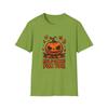 Unisex Softstyle T-Shirt Haunted Pumpkin Autumn Leaves Slouchy Halloween Fall
